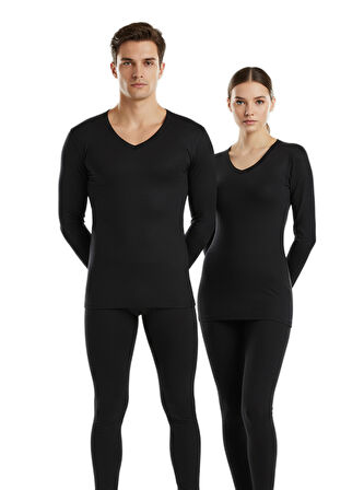 Unisex Termal Tişört 2. Seviye 1257 - Siyah