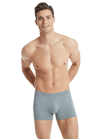Erkek Modal Elastan Boxer Silver 9310 - Gri Melanj