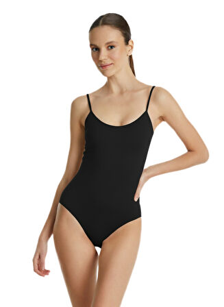 Kadın İnce Askılı Body Essential 1980 - Siyah