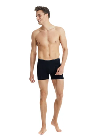 Erkek Pamuk Elastan Boxer Tender Cotton 9233 - Siyah