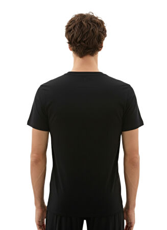 Blackspade Erkek Siyah Bisiklet Yaka Atlet Aura 9506