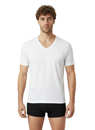 Blackspade Erkek Beyaz V-Yaka Atlet Aura 9508