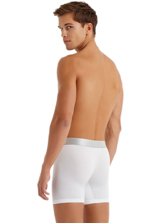 Erkek Modal Elastan Boxer Silver 9303 - Beyaz