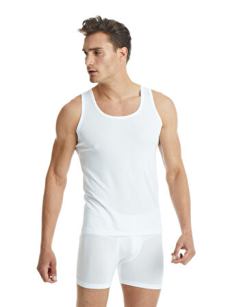 Blackspade Erkek Beyaz Modal Atlet Silver 9305