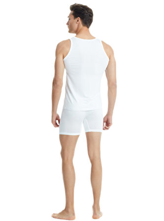 Blackspade Erkek Beyaz Modal Atlet Silver 9305