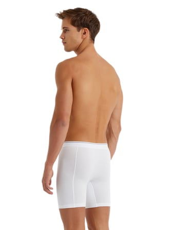 Erkek Retro Pamuk Elastan Boxer 9216 - Beyaz
