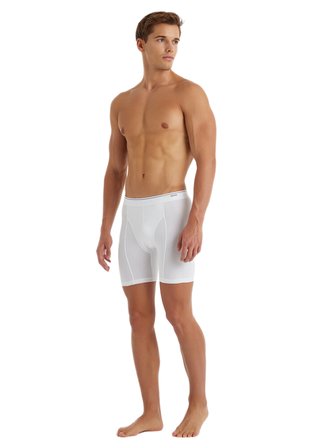 Erkek Retro Pamuk Elastan Boxer 9216 - Beyaz