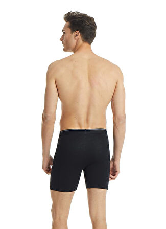 Blackspade Erkek Siyah Boxer Pamuklu Uzun Boy 9216