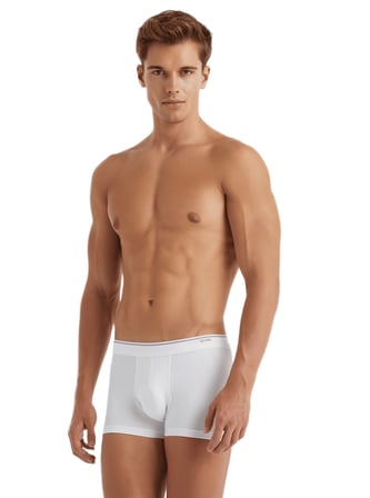 Erkek Boxer 3'lü Paket Tender Cotton 9670 - Beyaz
