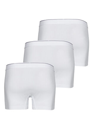 Blackspade Erkek Beyaz Boxer Pamuklu 3'lü Paket 9670