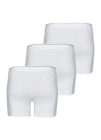 Blackspade Erkek Beyaz Boxer Pamuklu 3'lü Paket 9673