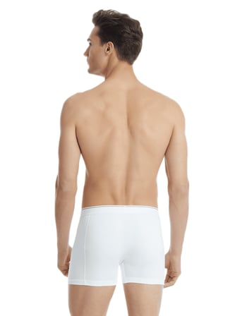 Erkek Boxer 3'lü Paket Tender Cotton 9673 - Beyaz