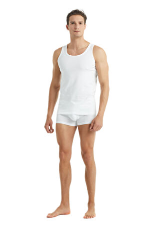 Blackspade Erkek Beyaz Atlet 2'li Paket 9678