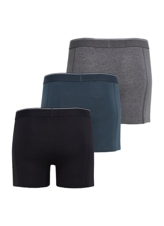 Erkek Boxer 3'lü Paket Tender Cotton 9673 - Siyah Antra Melanj Antrasit