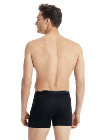 Erkek Boxer 3'lü Paket Tender Cotton 9673 - Siyah Antra Melanj Antrasit