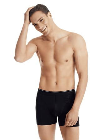 Erkek Boxer 3'lü Paket Tender Cotton 9673 - Siyah Antra Melanj Antrasit