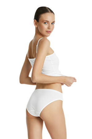 Kadın Slip Aura Satin 1400 - Beyaz