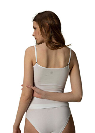 Blackspade Kadın Beyaz Atlet Aura Satin 1403