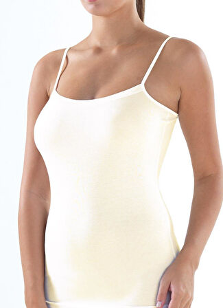 Blackspade Kadın Krem Atlet Aura Satin 1404
