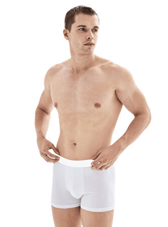 Blackspade Erkek Beyaz Boxer 2'li Paket Mood 9324