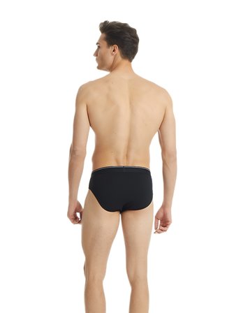 Erkek Slip 3'lü Paket Tender Cotton 9672 - Siyah