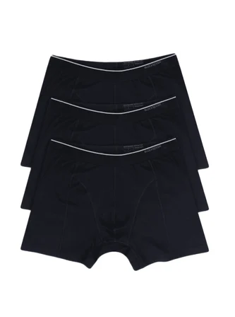 Erkek Boxer 3'lü Paket Tender Cotton 9673 - Siyah
