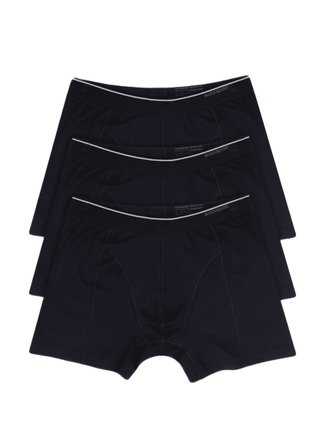 Erkek Boxer 3'lü Paket Tender Cotton 9673 - Siyah