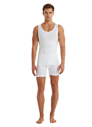 Blackspade Erkek Beyaz Korse Atlet 9209