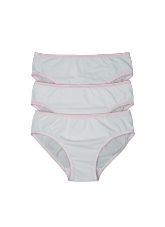 Kız Çocuk Külot 3'lü Paket 1294 - Beyaz