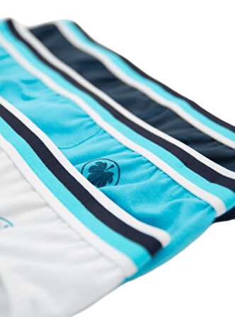 Erkek Çocuk Külot 3'lü Paket 9394 - Lacivert Aqua Beyaz