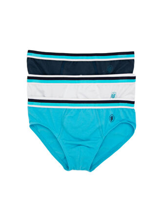 Erkek Çocuk Külot 3'lü Paket 9394 - Lacivert Aqua Beyaz