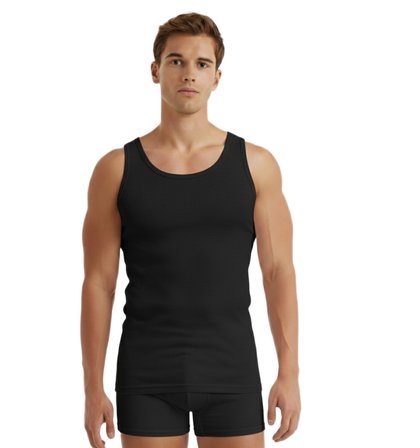 Erkek Spor Atlet 2'li Paket Tender Cotton 9676 - Siyah