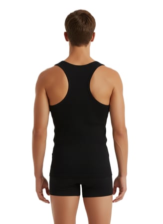 Erkek Spor Atlet 2'li Paket Tender Cotton 9676 - Siyah
