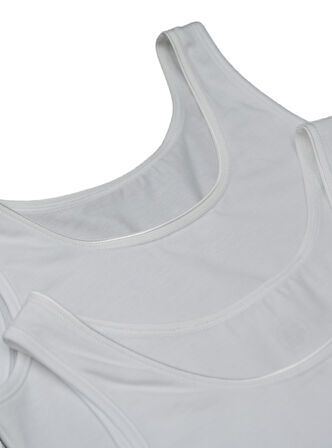 Blackspade Kız Çocuk Beyaz Atlet 2'li Paket 1297