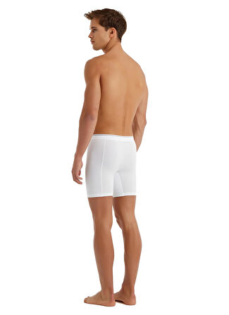 Blackspade Erkek Beyaz Büyük Beden Boxer Pamuklu Uzun Boy 9216