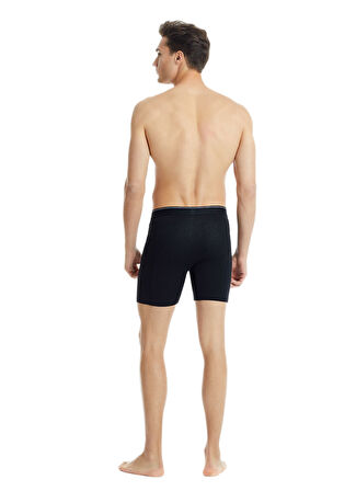 Erkek Retro Pamuk Elastan Boxer 9216 - Siyah