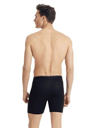 Blackspade Erkek Siyah Büyük Beden Boxer Pamuklu Uzun Boy 9216