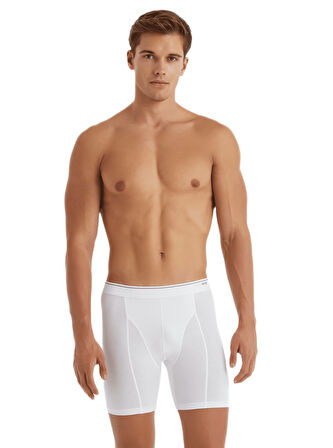 Blackspade Erkek Beyaz Boxer Pamuklu 3'lü Paket 9683