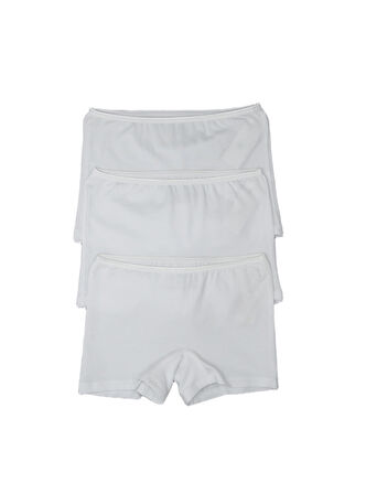 Kız Çocuk Boxer 3'lü Paket 1298 - Beyaz