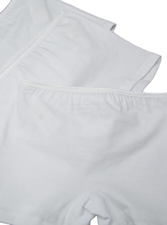 Kız Çocuk Boxer 3'lü Paket 1298 - Beyaz
