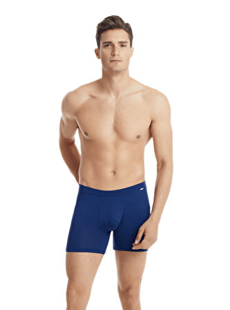 Erkek Modal Elastan Boxer Silver 9313 - Lacivert