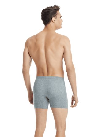 Erkek Modal Elastan Boxer Silver 9313 - Gri Melanj