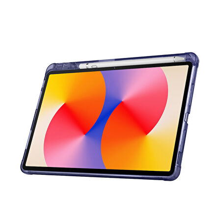 Honor Pad X8A 11 inç Uyumlu Uyku Modlu Standlı Kalemlikli Trifolding Fuchsia Tablet Kılıfı