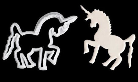 Şeker Hamuru Kalıbı Unicorn Plastik Kesici 