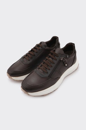 Hakiki Deri Bağcıklı Erkek Sneaker