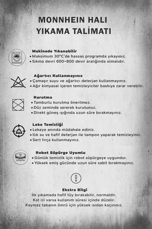 Yıkanabilir Kaymaz P-1 Dijital Baskılı Yolluk Halı Tüy Tutmaz