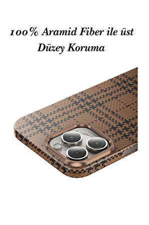 Fuchsia iPhone 15 Pro Max Uyumlu Scots Manyetik Şarj Destekli Çöl Titanyum Kılıf