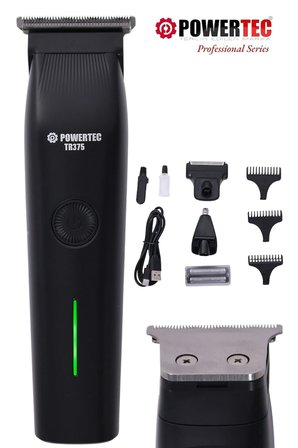 TR-375 (3in1) Günlük Erkek Tıraş Bakım Seti (3 Başlıklı ve Ek Başlık Hediyeli)