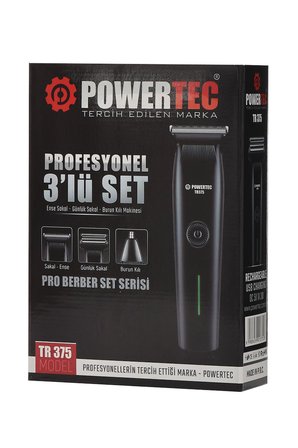 TR-375 (3in1) Günlük Erkek Tıraş Bakım Seti (3 Başlıklı ve Ek Başlık Hediyeli)