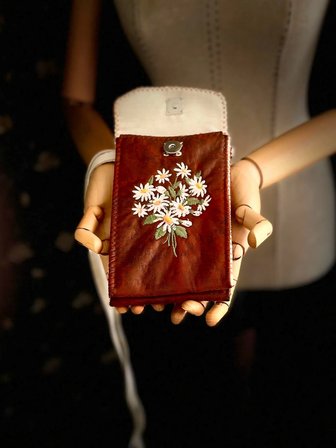 MEADOV Nakış İşlemeli Telefonluk, Telefon Çantası v13
